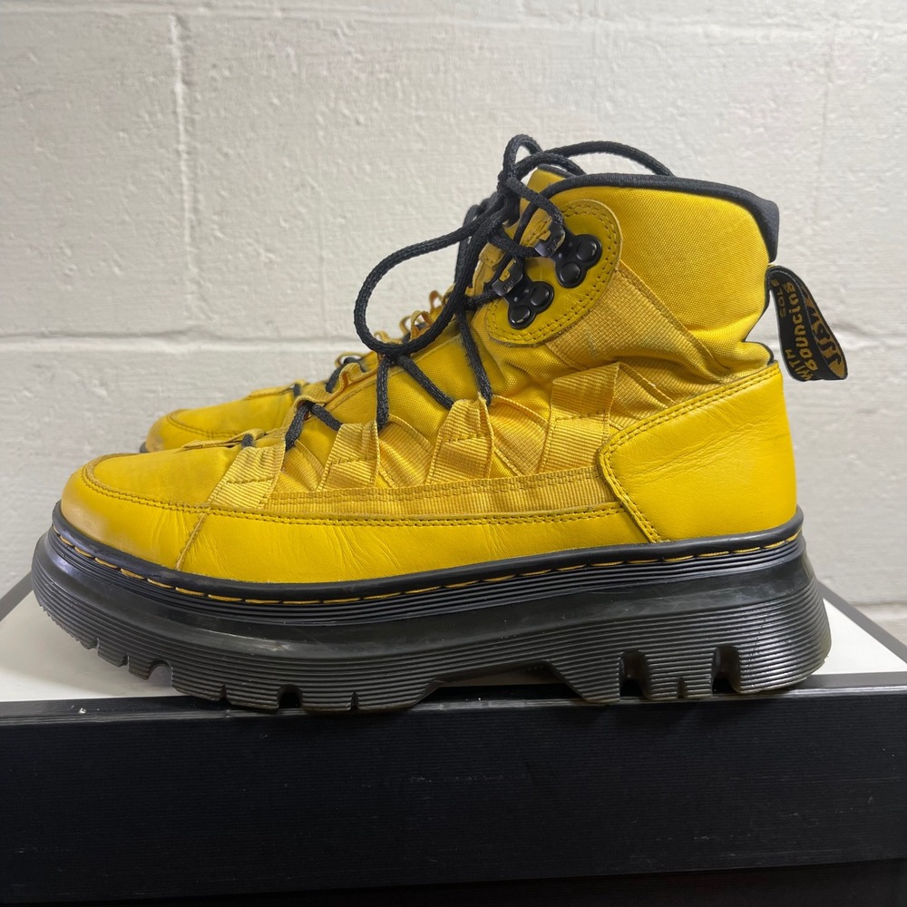 Dr. Martens Boury Yellow Nylon And Leather Utility Boots Lace up Men's‎ 8 US - Picture 5 of 9